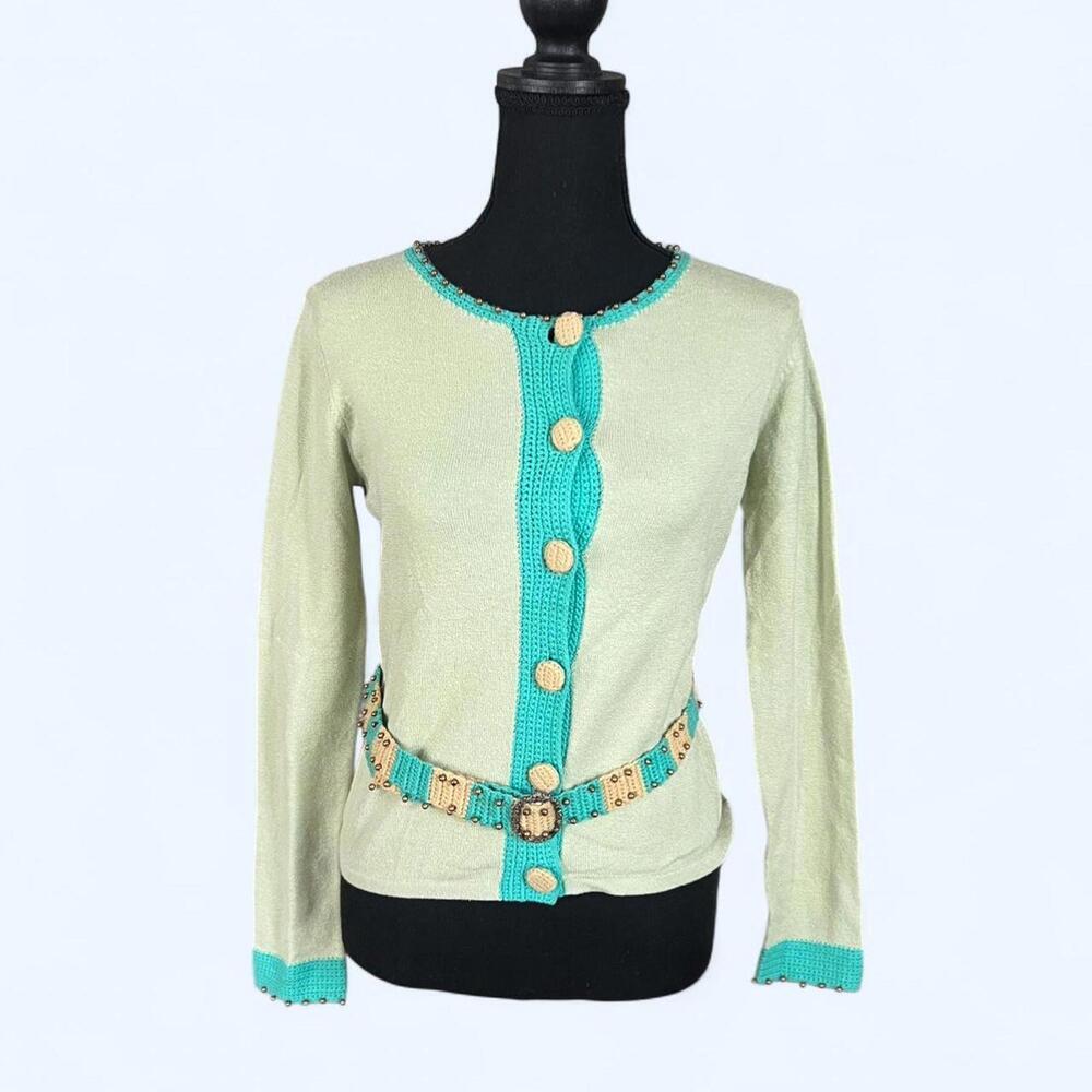 Vintage Y2K Knit Cardigan Soft Lightweight Spring Fairycore Boho Size Small 🤍